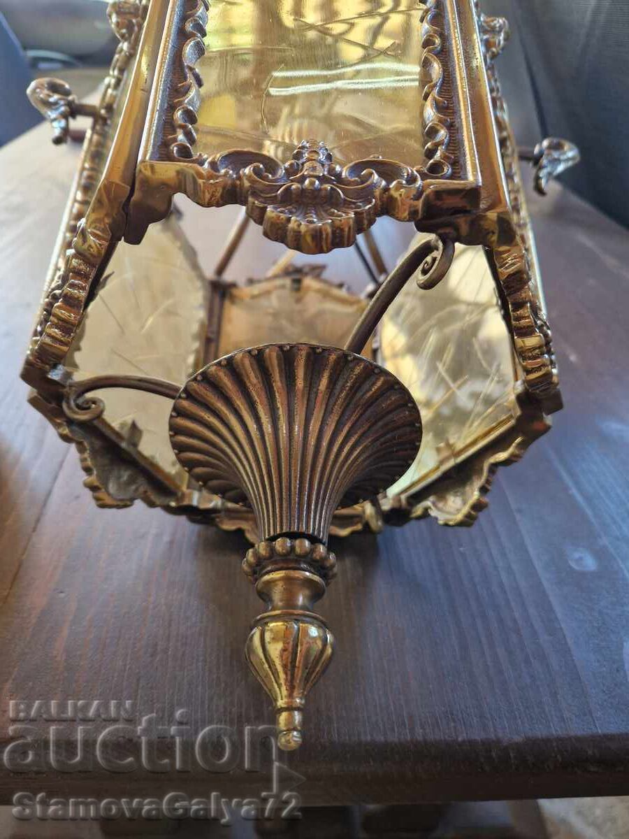 Unique antique French bronze Empire style chandelier - 6