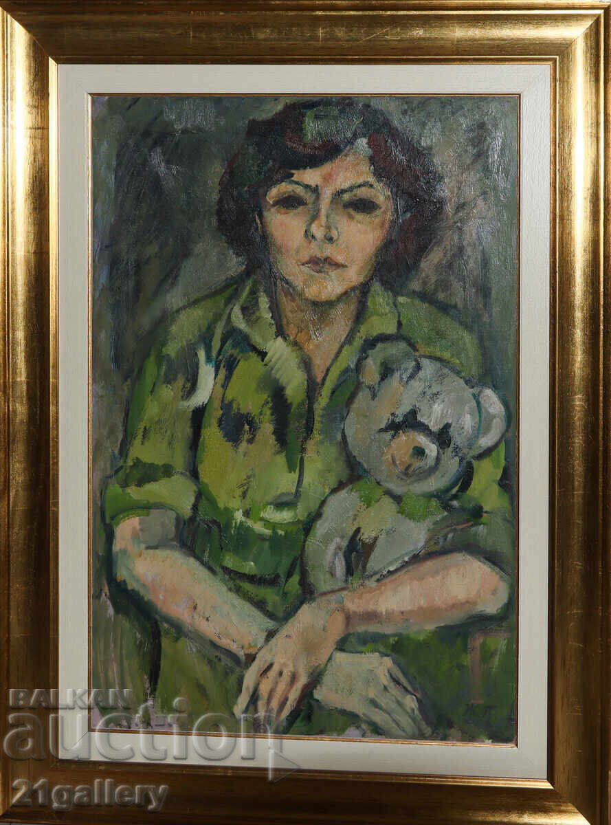 Zhivka Peycheva ( 1897 - 1980 ) oil painting portrait with price € 1600.00 | 3129.34 BGN
