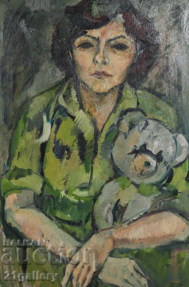 Zhivka Peycheva ( 1897 - 1980 ) oil painting portrait - 5 Zhivka Peycheva ( 1897 - 1980 ) oil painting portrait - 5