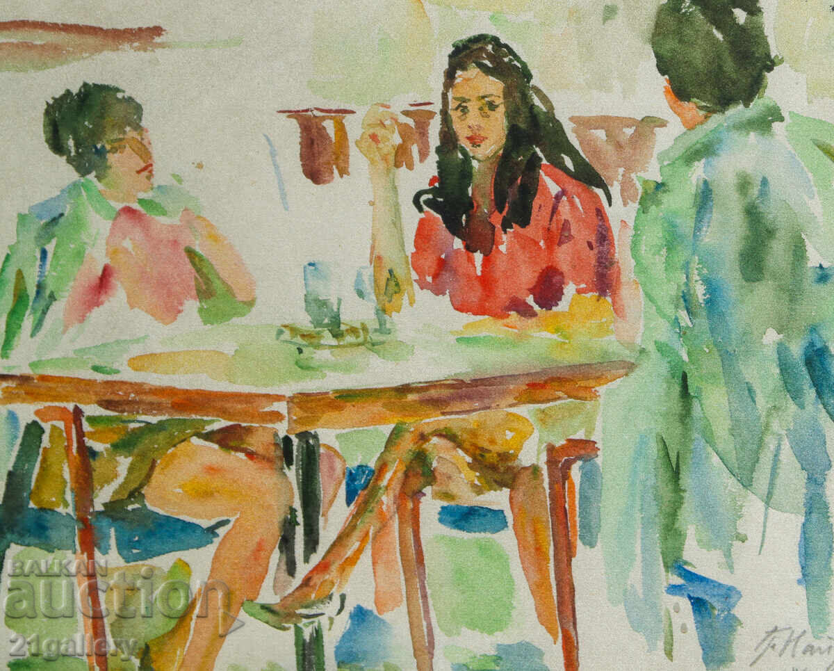 Grigor Naydenov ( 1895 - 1983 ) acuarelă - 6