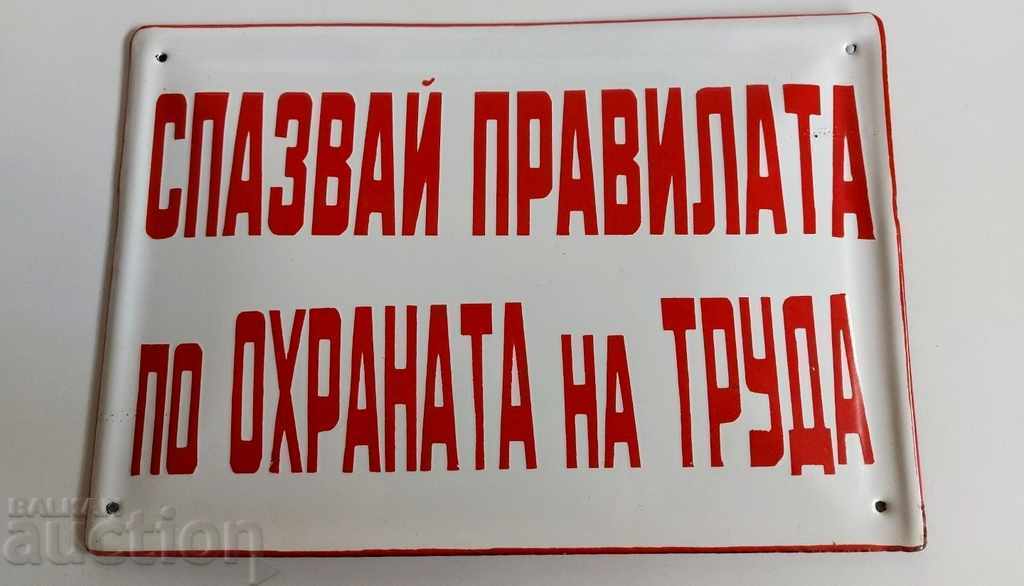 RESPECTAȚI REGULILE DE PROTECȚIA MUNCII PLACĂ SOC SMALȚATĂ