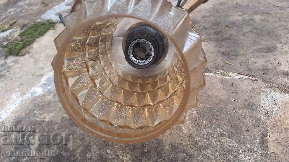 Candelabru vechi masiv din alamă cu trei aplice - 5