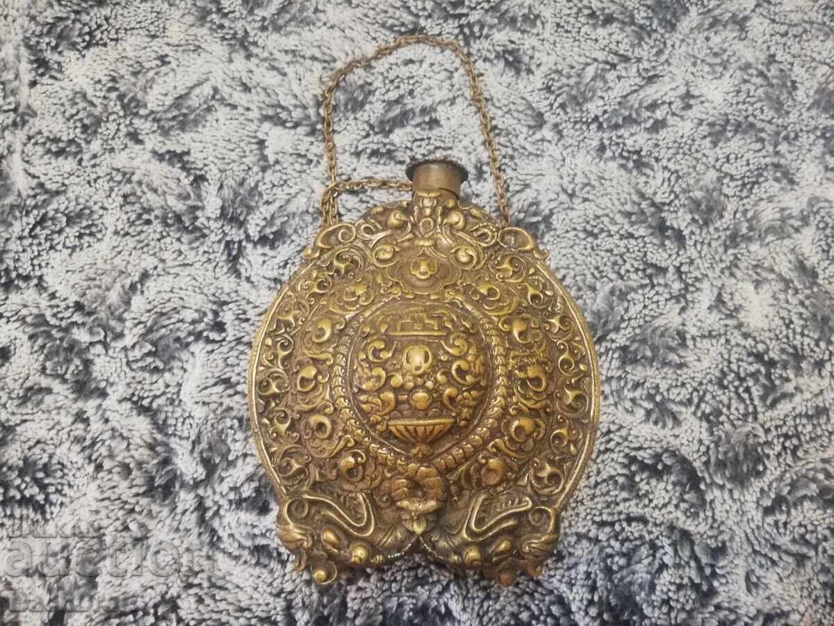 Old Russian Empire, powder flask, powder horn, powder container, cartridge box