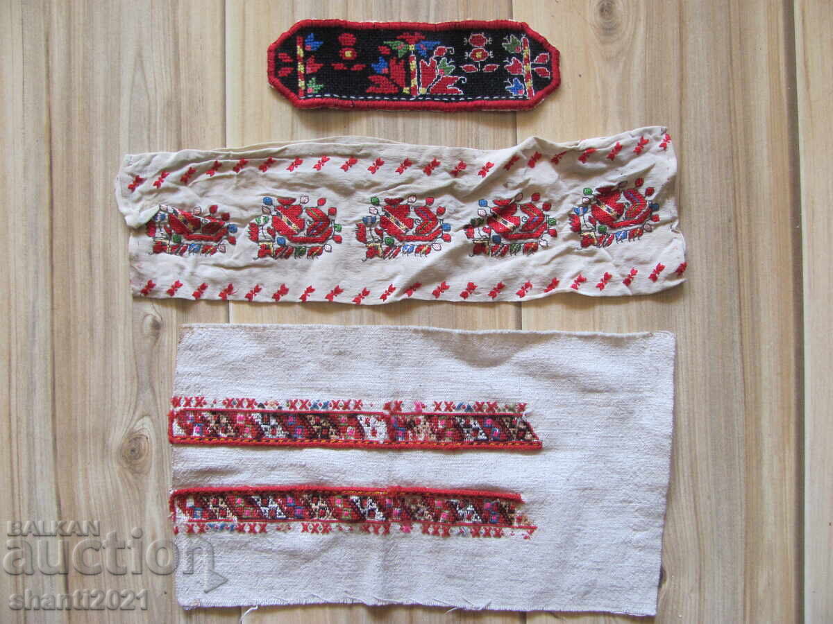 Motive cu broderie tradițională bulgărească, brodate manual - 3 bucăți Motive cu broderie tradițională bulgărească, brodate manual - 3 bucăți