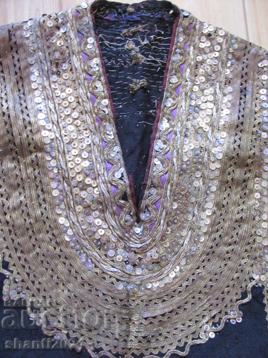 19th century women's folk costume, gold wire and sequins with price € 90.00 | 176.03 BGN