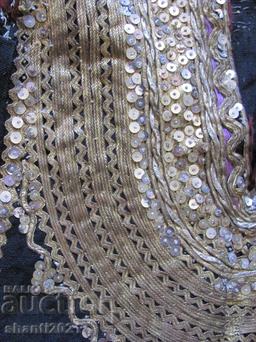 19th century women's folk costume, gold wire and sequins - 6