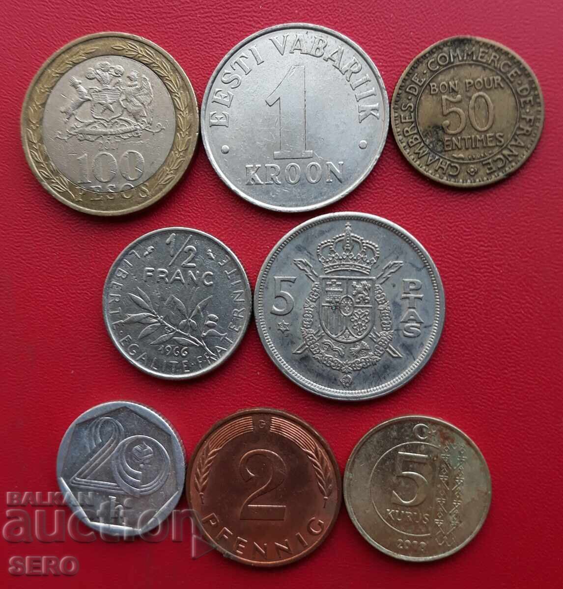 Смесен лот от 8 монети