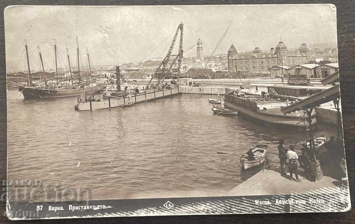 5873 Kingdom of Bulgaria postcard Varna port 1931 Paskov
