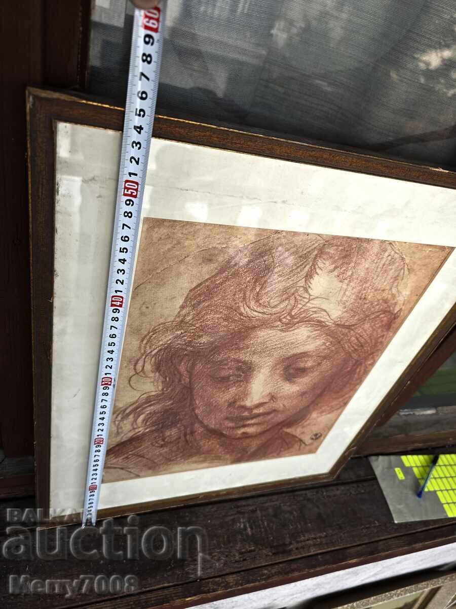 Auction  For sale: drawing – female portrait !!!