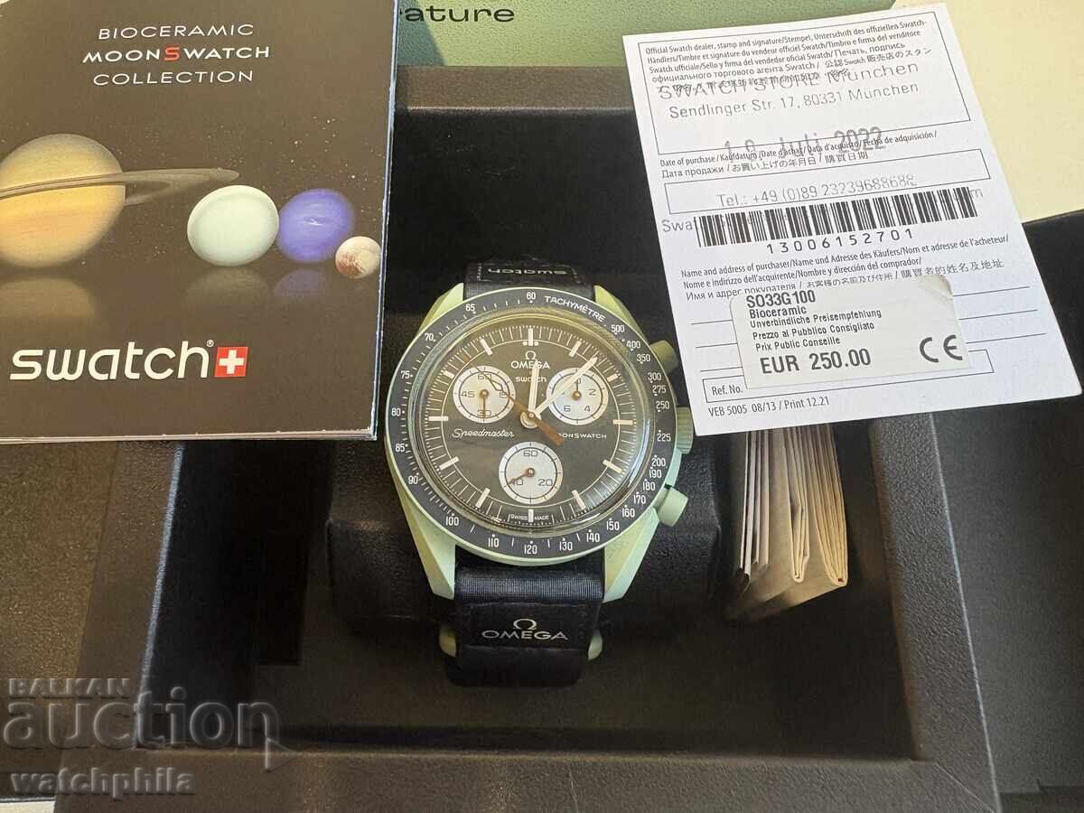 Omega x Swatch Moonswatch, mission on Earth.Оригинален с цена € 61.00 | 119.31 лв.