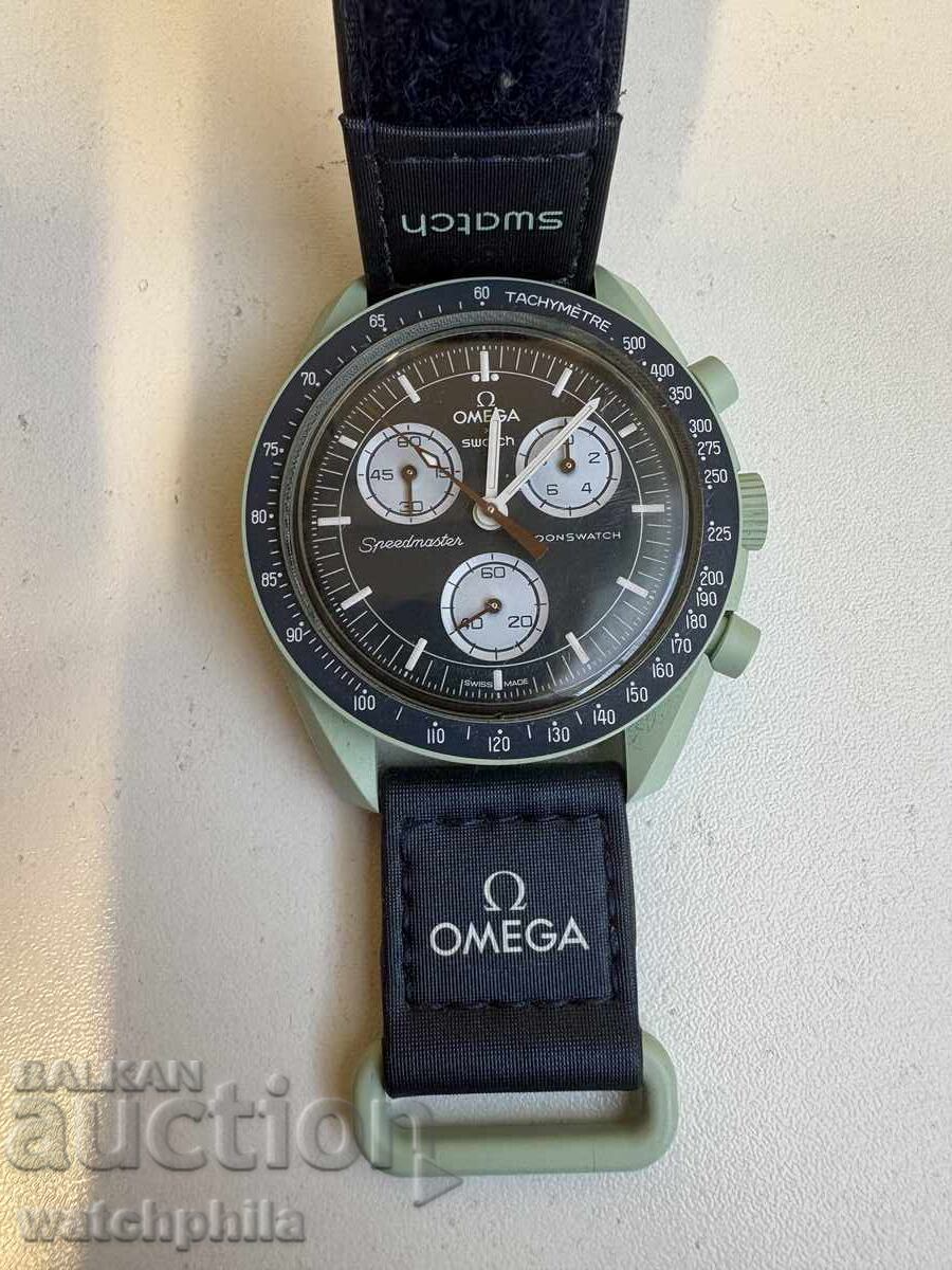 Доставка на Omega x Swatch Moonswatch, mission on Earth.Оригинален