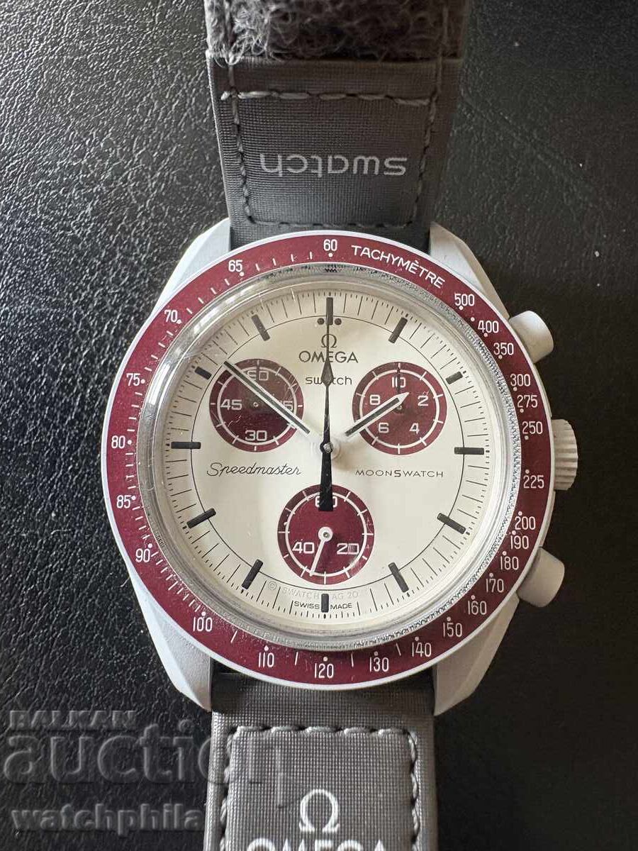 Аукцион Omega x Swatch Moonswatch, mission to pluto .Оригинален