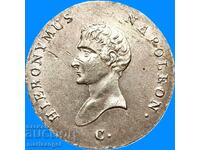 Jerome Napoleon 2/3 Thaler 1809 Germany Westphalia Silver