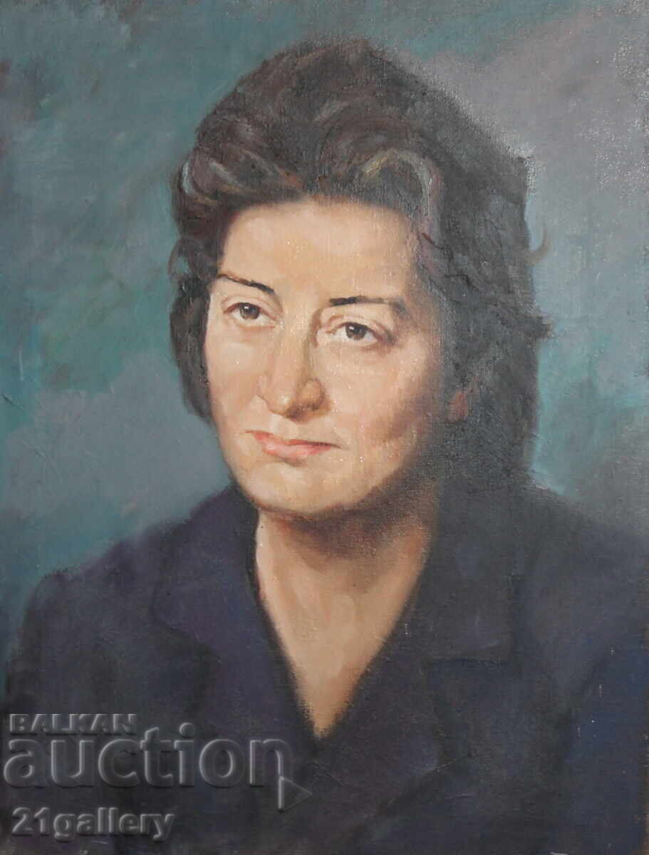 Tancho Kunev - Tankun (1930-2010), portret în ulei cu preț € 500.00 | 977.92 BGN