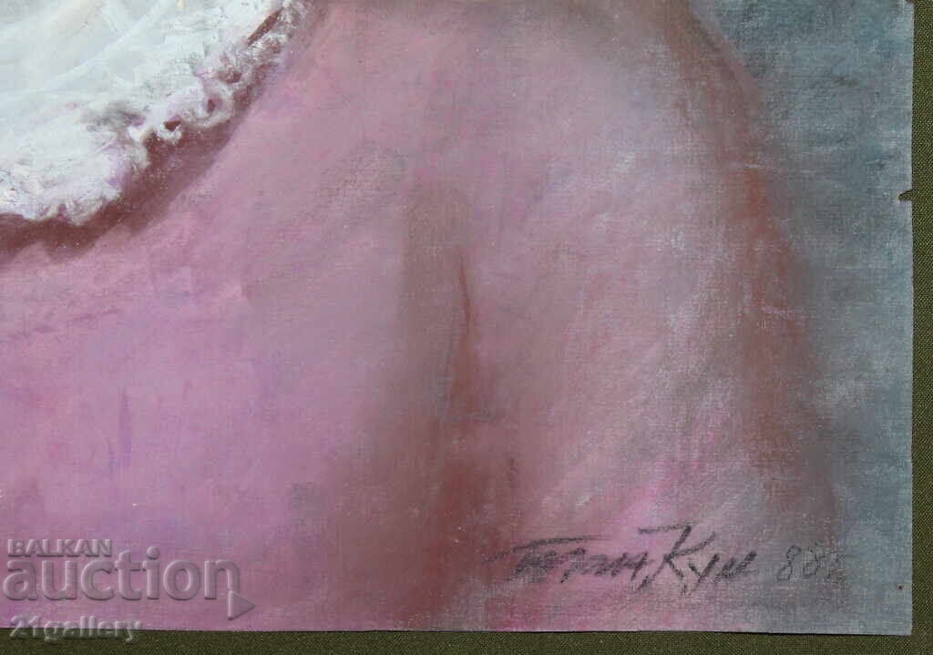 Tancho Kunev - Tankun (1930-2010) portret în pastel - 5 Tancho Kunev - Tankun (1930-2010) portret în pastel - 5