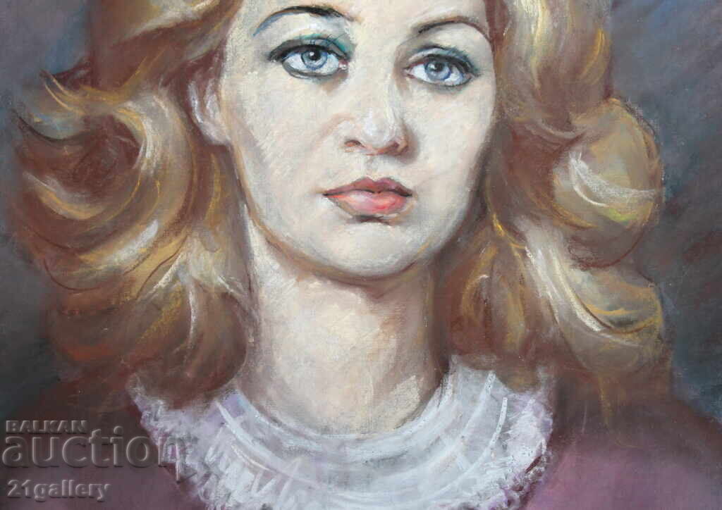 Tancho Kunev - Tankun (1930-2010) portret în pastel - 6 Tancho Kunev - Tankun (1930-2010) portret în pastel - 6