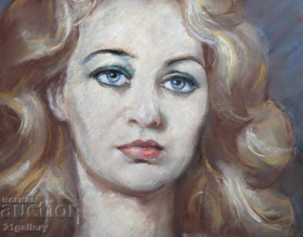 Tancho Kunev - Tankun (1930-2010) portret în pastel - 7 Tancho Kunev - Tankun (1930-2010) portret în pastel - 7