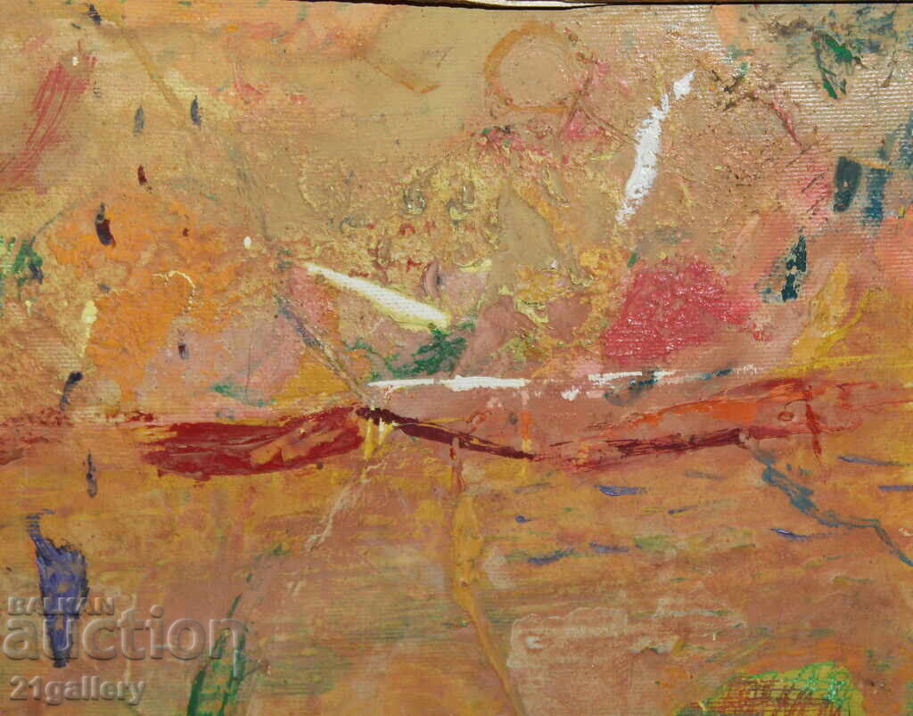 Deyan Valkov (1971 - ) compoziție abstractă ulei pe pânză - 7