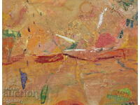 Deyan Valkov (1971 - ) compoziție abstractă ulei pe pânză