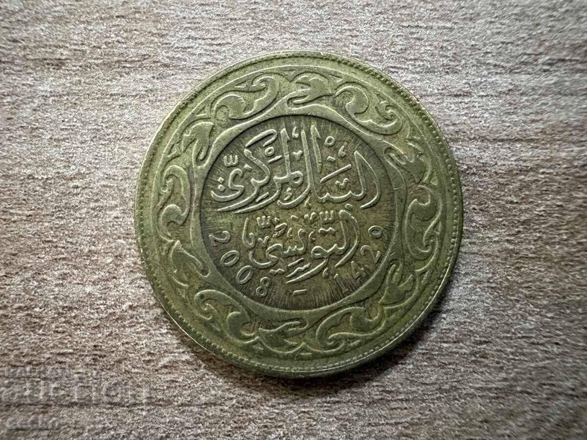 Tunisia - 100 milimi (2008) cu preț € 0.15 | 0.29 BGN Tunisia - 100 milimi (2008) cu preț € 0.15 | 0.29 BGN