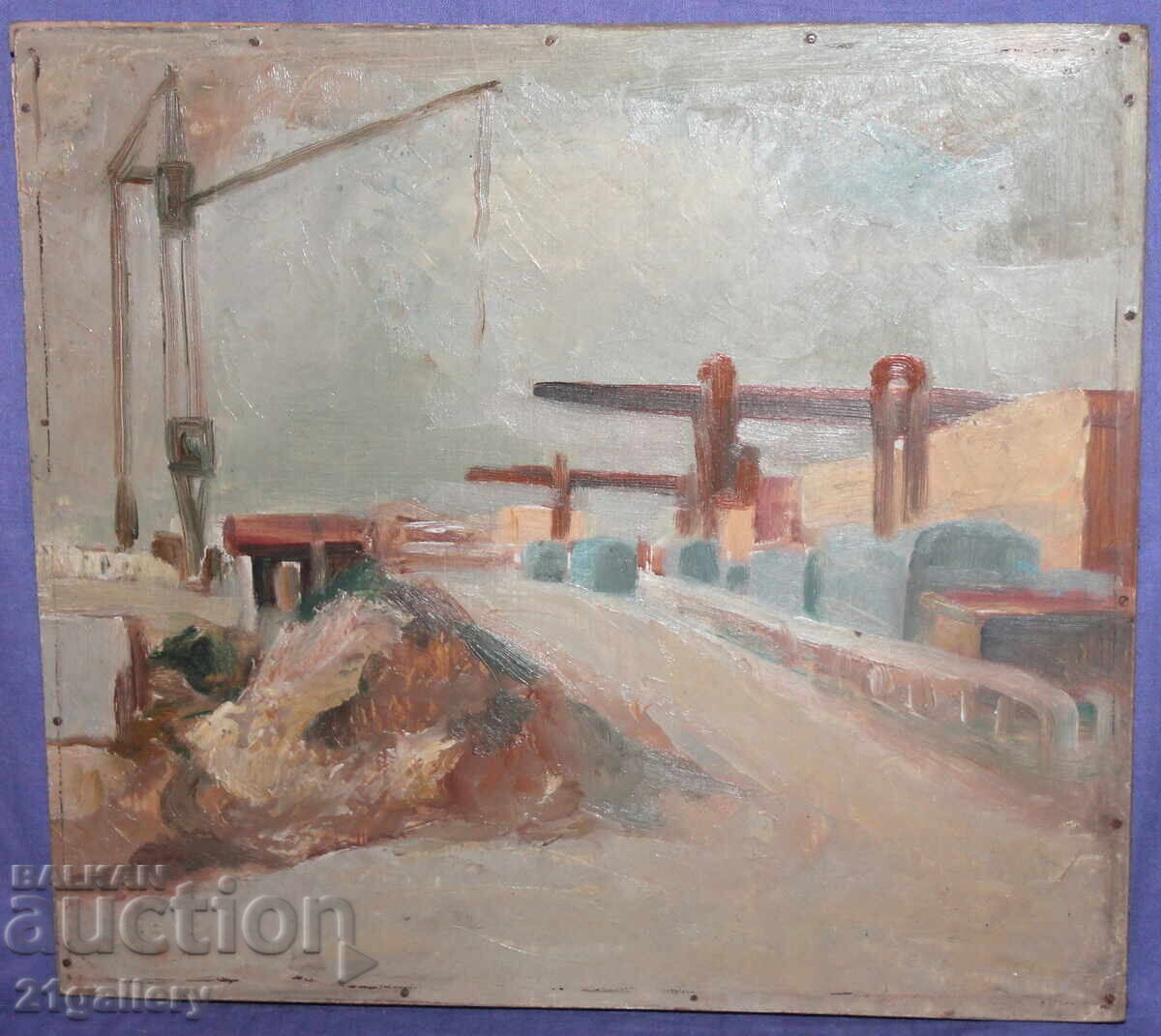 Δημοπρασία Τοπίο Ivan Obnovenski από το Belene, λαδομπογιές Δημοπρασία Τοπίο Ivan Obnovenski από το Belene, λαδομπογιές