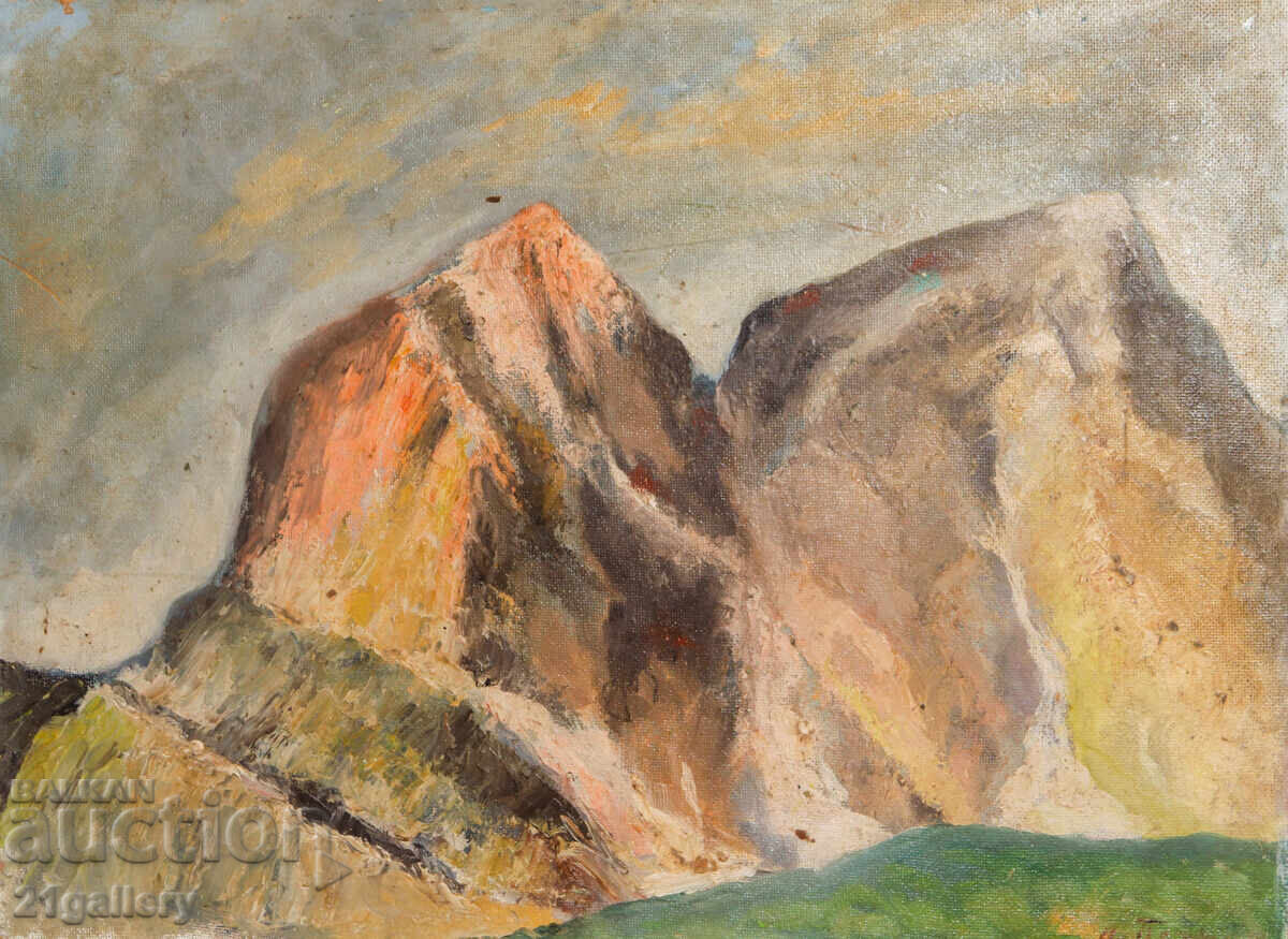 Lyuben Petrov Hristov - Red/oil paints, signed