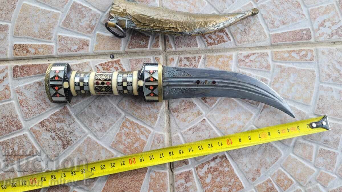 Cuțit, pumnal, dagger, handjar, handjar sirian - 5
