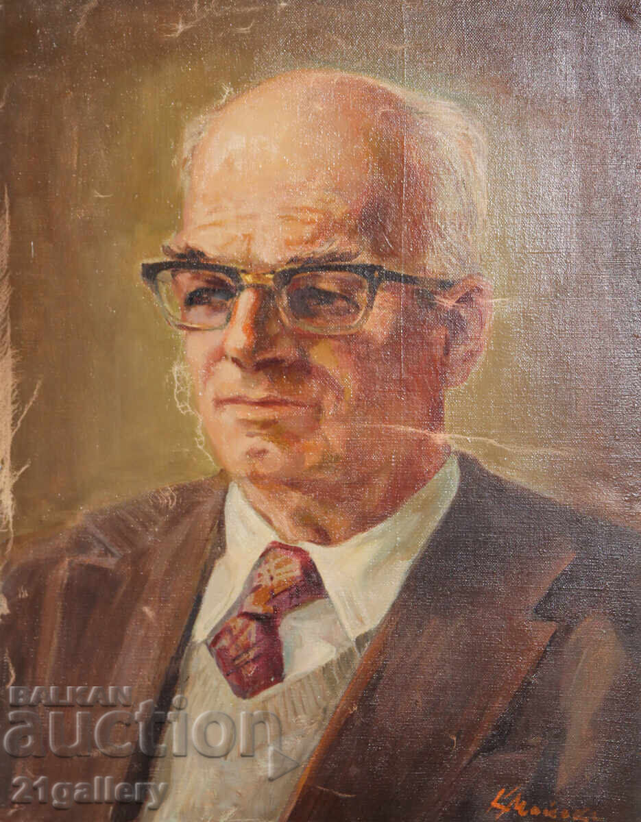 Kiril Maiski (1926 - 2013) portret culori în ulei
