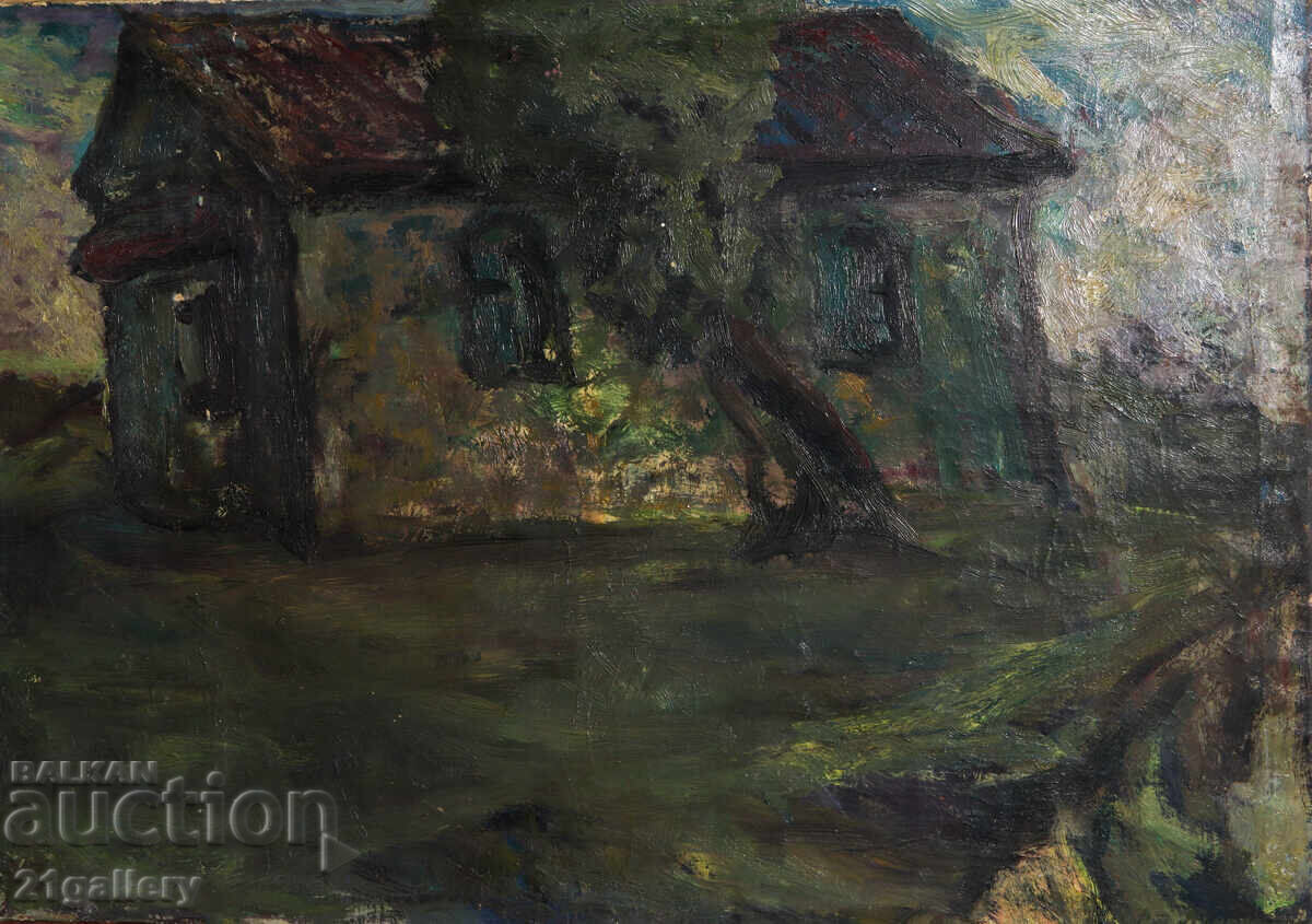 Stanko Dimitranov landscape oil paints 1966 Stanko Dimitranov landscape oil paints 1966