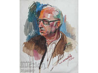 Simeon Krastev (1943 - ) portrait oil paints 1980
