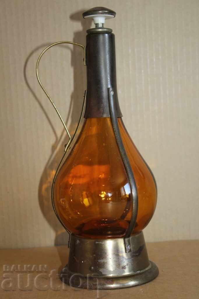 Livrarea VECHE CARAFĂ MARE RARĂ CU DOZATOR STICLĂ