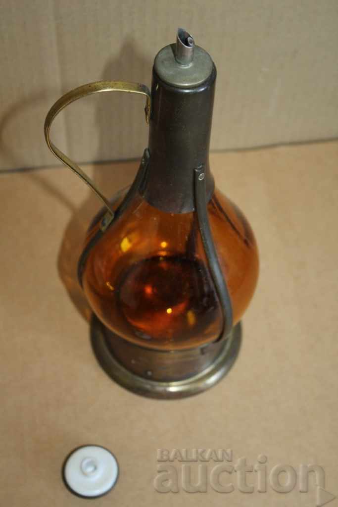 VECHE CARAFĂ MARE RARĂ CU DOZATOR STICLĂ - 5
