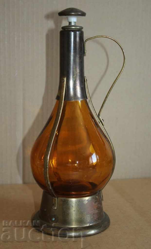 VECHE CARAFĂ MARE RARĂ CU DOZATOR STICLĂ