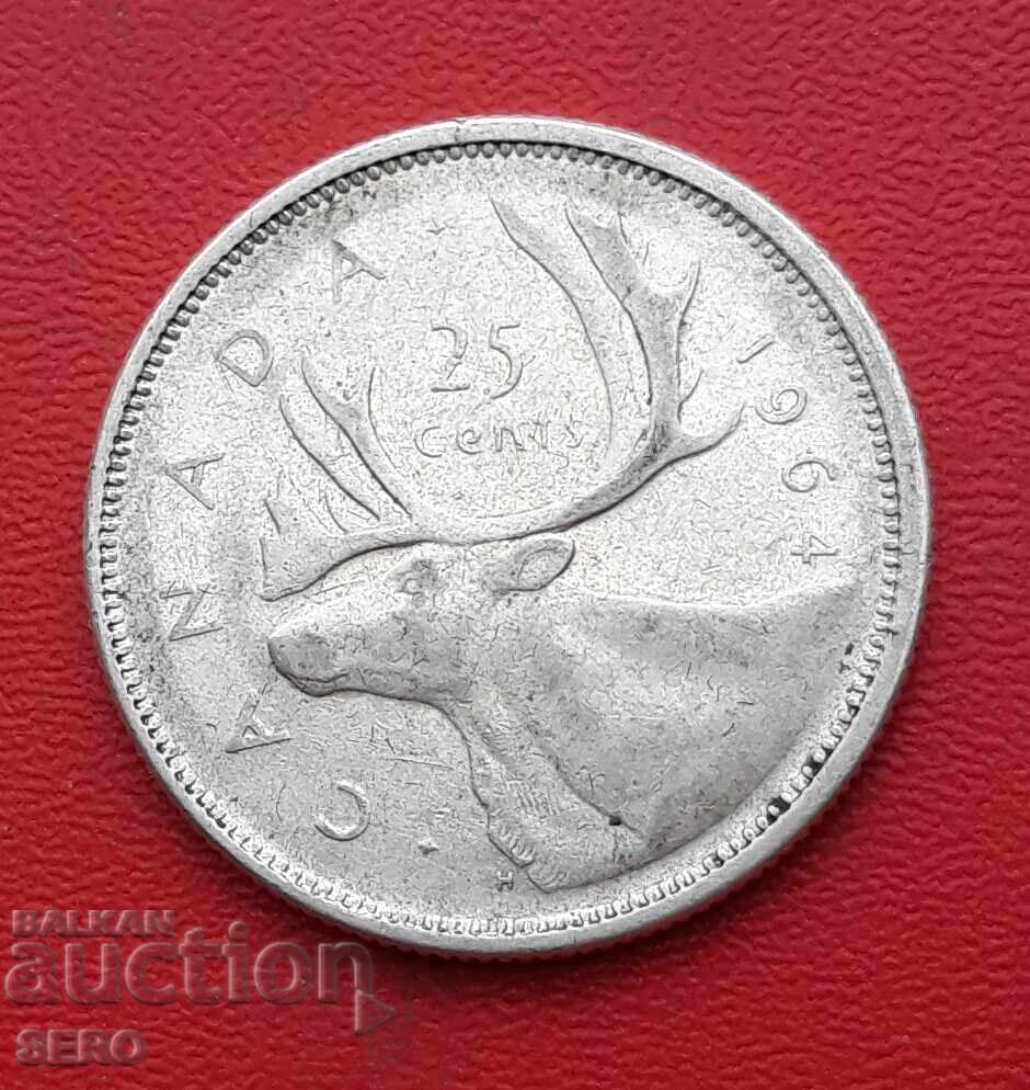 Canada-25 cents 1964
