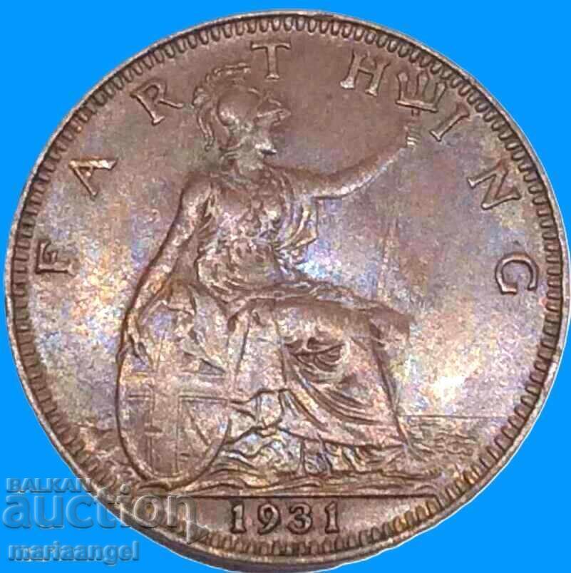 Licitație Marea Britanie 1 farthing 1931 regele Edward VII bronz Licitație Marea Britanie 1 farthing 1931 regele Edward VII bronz