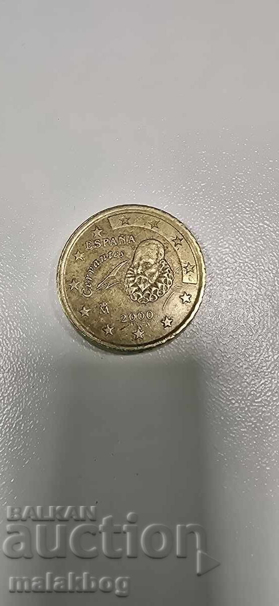 50 евро цента Испания с цена € 5.00 | 9.78 лв.