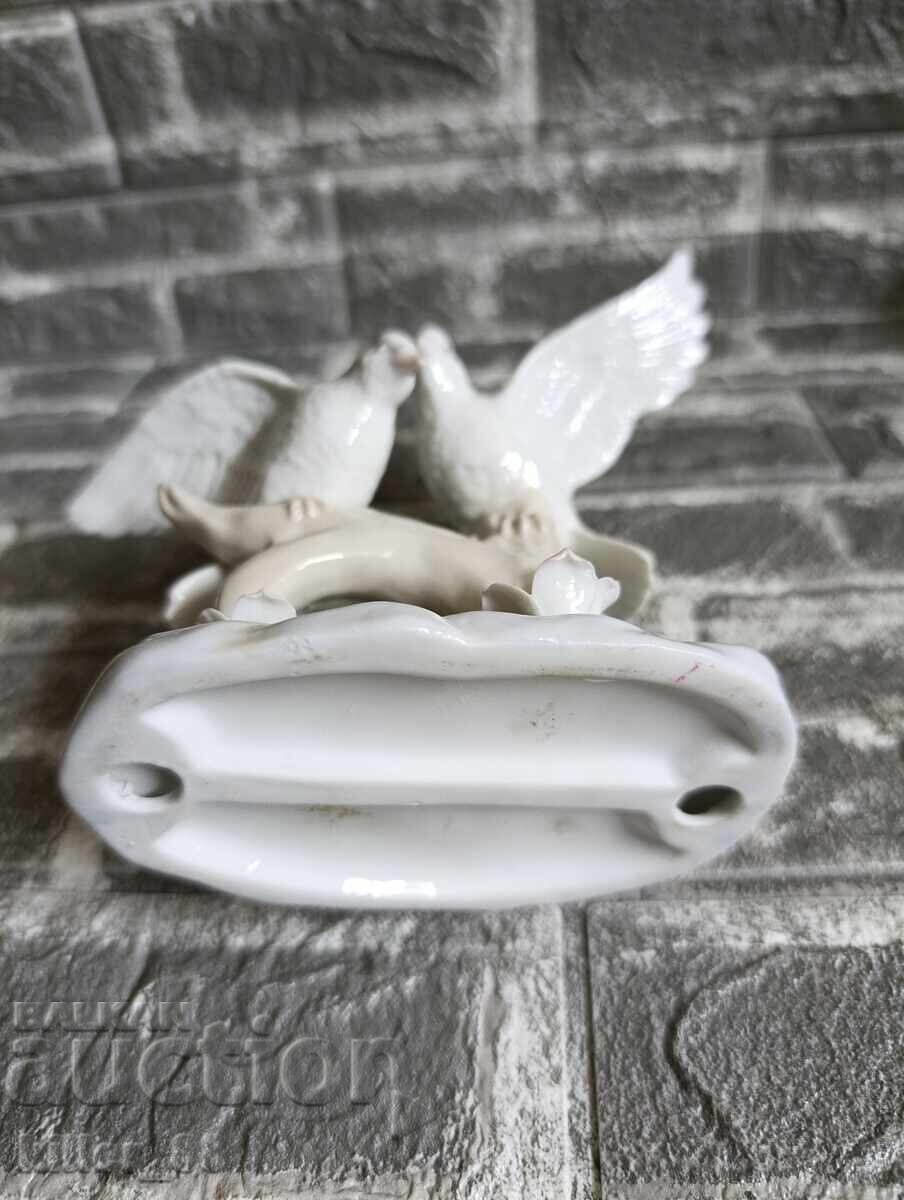 Minunată statuetă din porțelan cu porumbei - 5