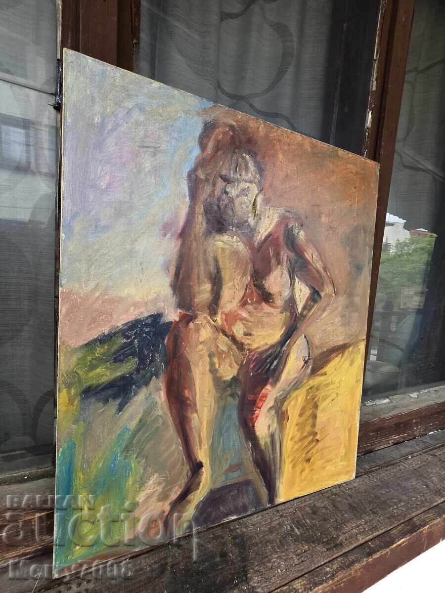 Licitație Vând tablou ulei pe pânză de un vechi maestru bulgar!