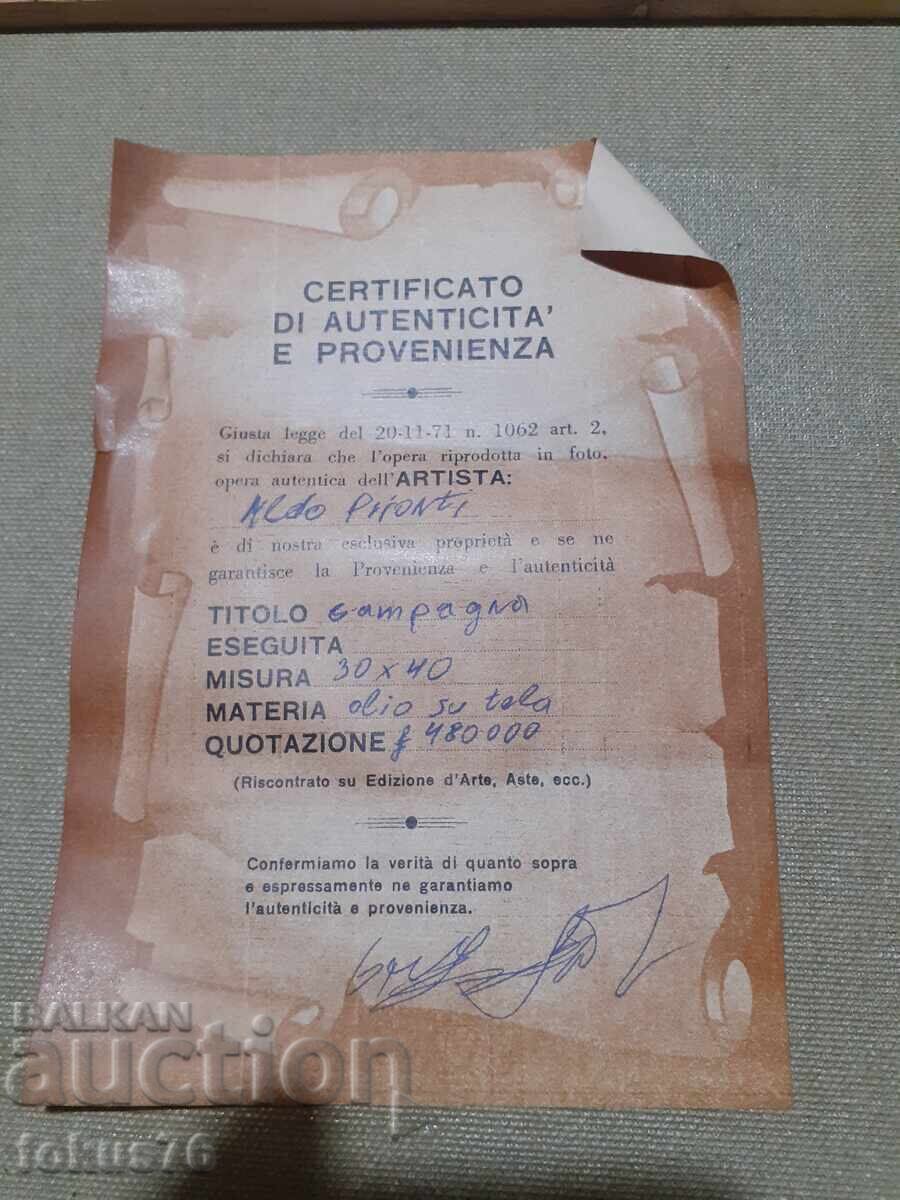 Υπέροχος πίνακας του Aldo Pironti, λάδι σε καμβά με τζάμι - 5 Υπέροχος πίνακας του Aldo Pironti, λάδι σε καμβά με τζάμι - 5