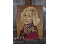 Acest tablou este un portret în ulei, semnat de Kiril A. Gheorghiev