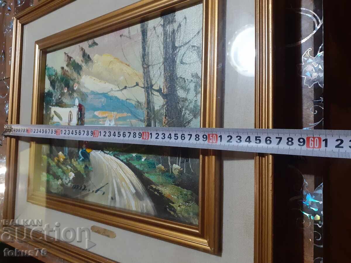 Pictură superbă de Aldo Pironti, ulei pe pânză sub sticlă - 6 Pictură superbă de Aldo Pironti, ulei pe pânză sub sticlă - 6