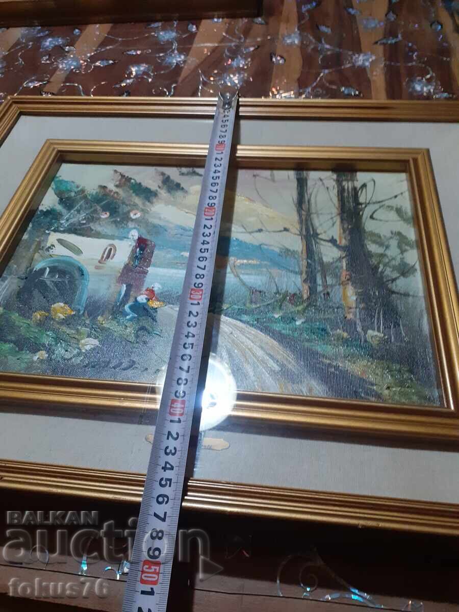 Pictură superbă de Aldo Pironti, ulei pe pânză sub sticlă - 7 Pictură superbă de Aldo Pironti, ulei pe pânză sub sticlă - 7