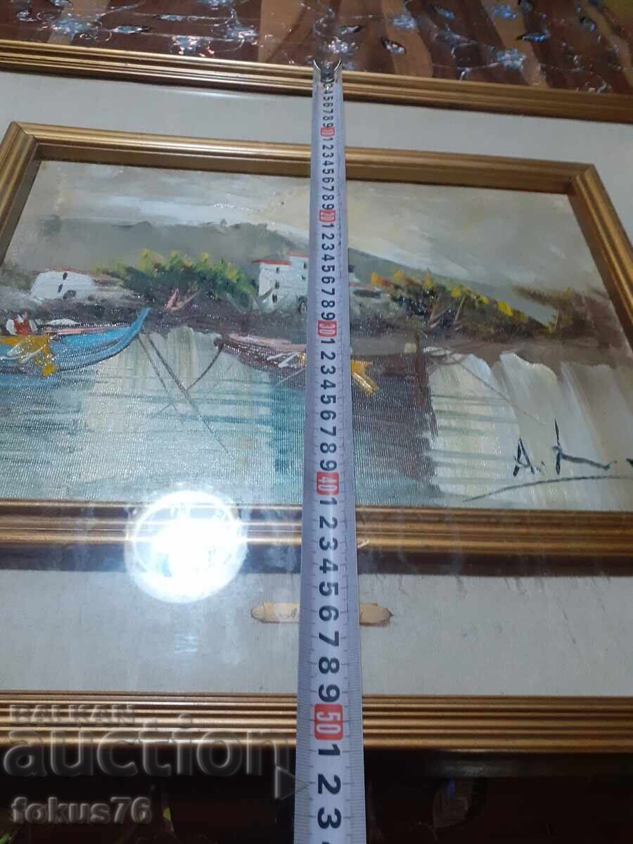 Pictură superbă de Aldo Pironti, ulei pe pânză sub sticlă - 7 Pictură superbă de Aldo Pironti, ulei pe pânză sub sticlă - 7