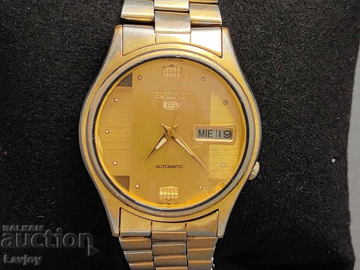 Ръчен часовник Seiko Сейко 5 автоматик Б.З.Ц. от 0,01 цент с цена € 5.05 | 9.88 лв.
