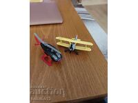 Lot of yellow biplane and helicopter Matchbox 2 for 10