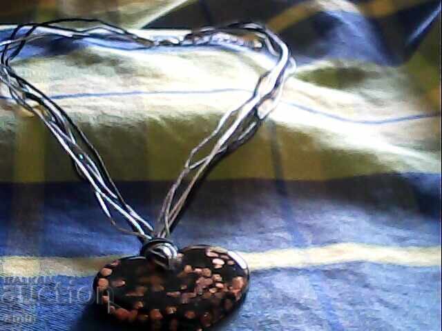 Beautiful Murano necklace with a large heart