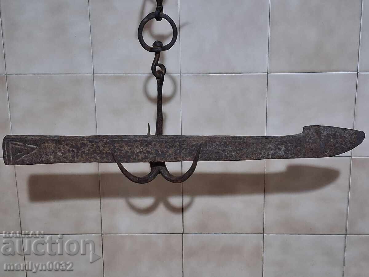 Auction  Old forged plowshare wrought iron coulter