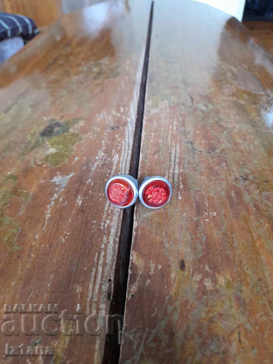 Vintage license plate reflectors, number
