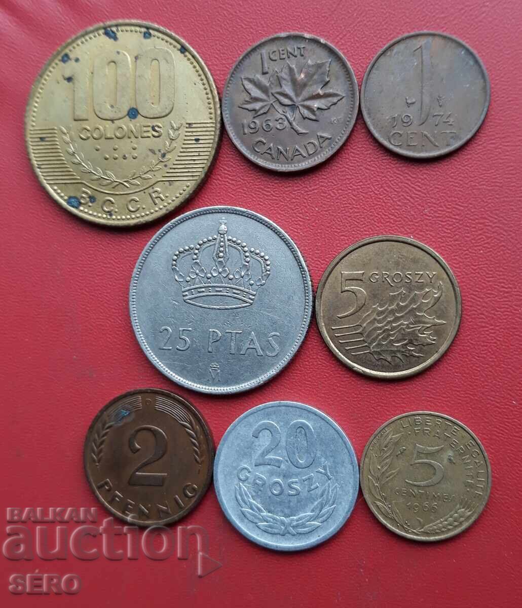 Lot mixt de 8 monede