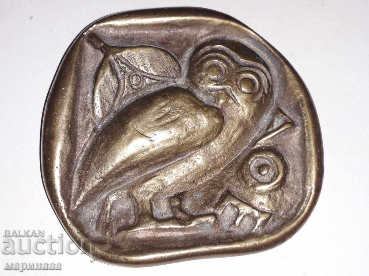ARTIST PLAQUE. SOLID BRONZE. GREECE